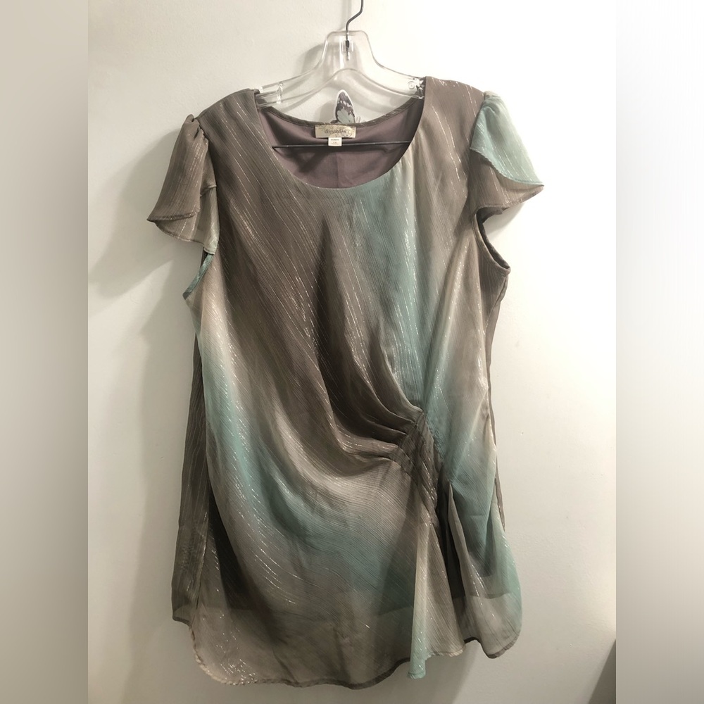 Dressbarn Taupe and Silver Dress